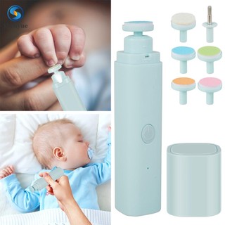Baby Nail Trimmer Electric Kit Nail Clipper File with 6 Grin