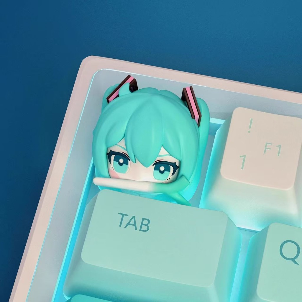✨鍵帽✨初音未來MIKU鍵帽 二次元卡通樹脂鍵帽 個性立體按鍵帽 機械鍵盤 鍵盤 鍵帽 個性鍵帽 造型鍵帽 客製化鍵帽