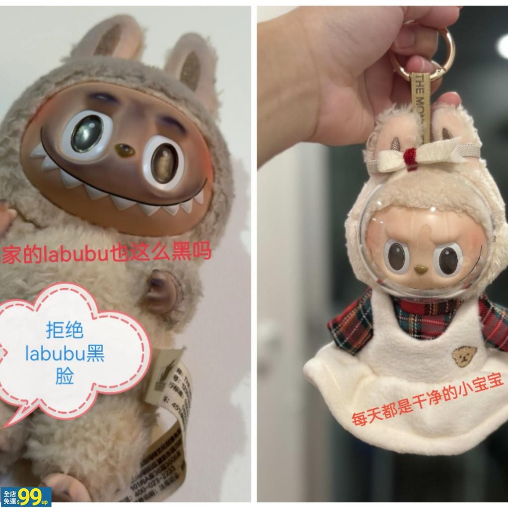 TW 🔥labubu🔥labubu面罩 透明成品掛件 拉布布搪膠公仔 春天野 mokoko