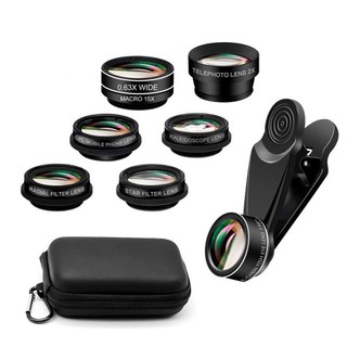 Universal 7in1 Phone Camera Lens Kit Wide Macro Lens Portrai