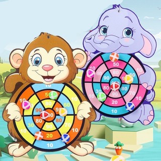 Kids Throwing Sticky Ball Dart Board Educational Game Toy Fa