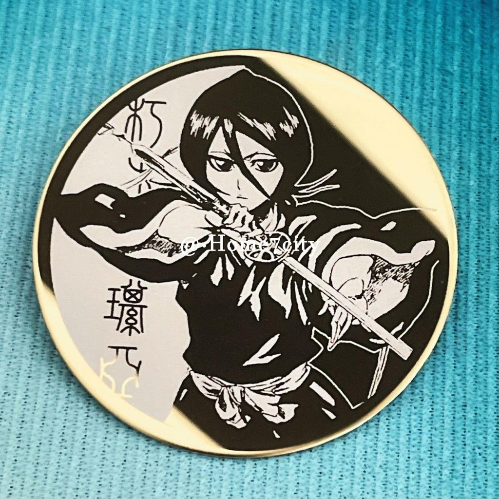 🔥現款免運🔥死神周邊 黑崎一護朽木白哉日番谷冬獅郎藍染烏爾奇奧拉死神金屬鏡面徽章 交換禮物 生日禮物