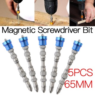 5Pcs Single Head Magnetic Screwdriver Bit Anti-Slip Hex S2 P