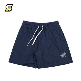 【美式短褲】SLAMBLE夏季新款FIT休閒運動速幹透氣網眼籃球訓練四分短褲男 EX0U