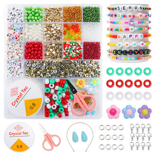 Beads for Bracelets Complete Kit Rice Grains Letter Beads fo