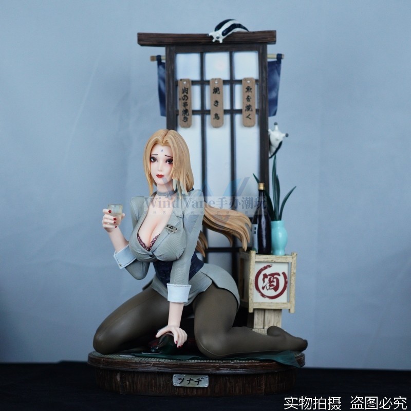 低價出清【火影忍者】 雙頭雕 烏塔 醉影 綱手 14 雕像 44cm