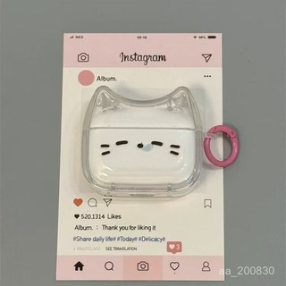 趣味獃萌打瞌睡貓咪耳機殼 適用於蘋果AirPodspro1代/2代/3代/4代耳機殻 耳機保護套