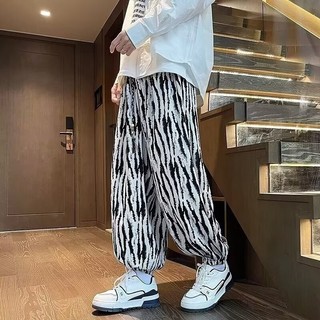 塗鴉 印花 休閒 髒髒褲 男生 潮牌 hiphop 運動 直筒 衛褲 嘻哈 寬鬆 情侶褲子 束腳褲男 （SX04）