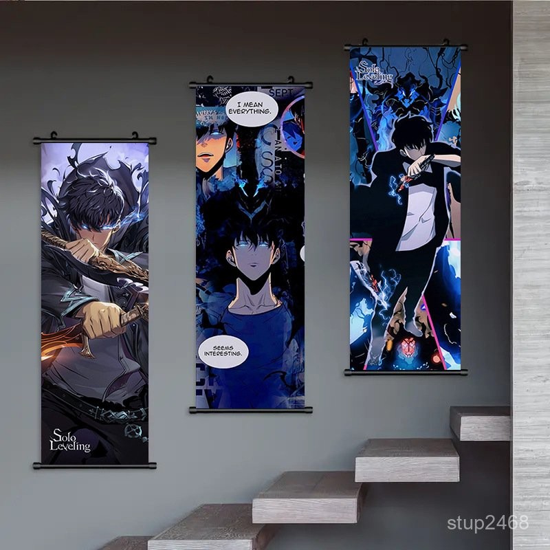 🌈精品熱賣✨高清我獨自陞級動漫海報水篠旬諸菱賢太水篠葵捲軸畵房間裝飾掛畵 HQUS