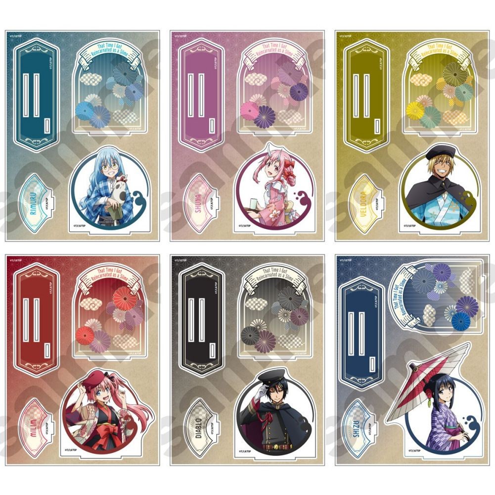 台灣出貨💖关于我转生成为史莱姆的那件事紫苑红丸朱菜利姆鲁亚克力三插立牌 卡拉貓的小魚鋪