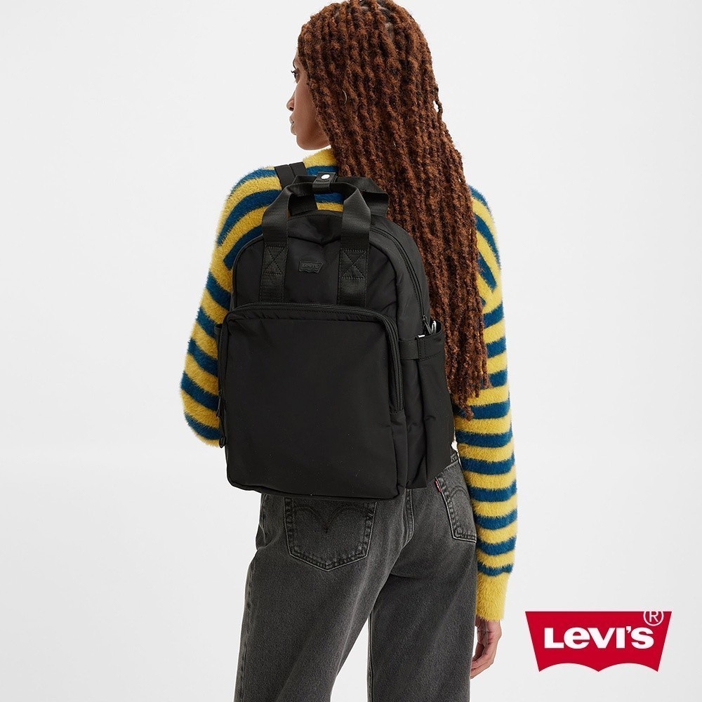 Levis 男女同款 手提、後背兩用背包 / 經典Logo徽章 黑 熱賣單品 D7738-0001