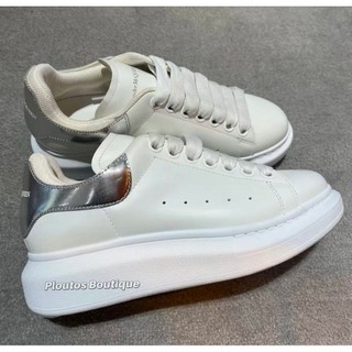 【 Ploutos Boutique 】 ALEXANDER MCQUEEN MCQ 銀字LOGO 銀尾 小白鞋