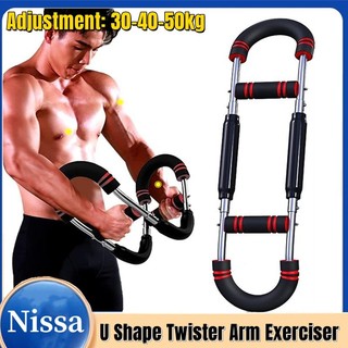 U Shape Twister Arm Exerciser,Adjustable Chest Expander Fore
