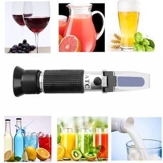 Brix Refractometer Test Optical 0-32% Sugar Meter ATC Saccha