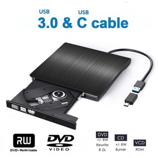 External Dvd Drive Usb 3.0 Type C Cd/dvd-Rom Cd-Rw Player Re