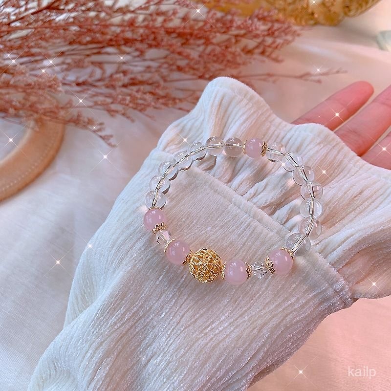 🙏已過爐賜福🙏都說好 轉運 桃花 愛情 姻緣 助感情減肥變美水晶手鏈女ins增強自信招桃花運情侶感情陞溫手串