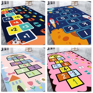 Kids Play Rug Mat Playmat with Non-Slip Design, Hopscotch Ga