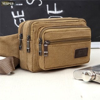 1Pc New Canvas Sport Waist Bag Runing Hiking Travel Pouch Fa