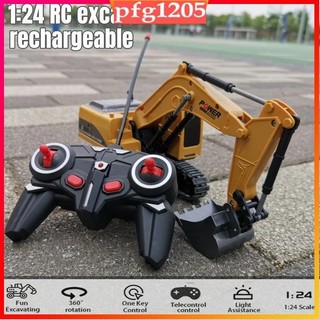1:24 Remote control excavator toy Engineering Car Dump Metal