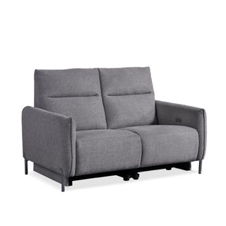 hoi! 芝華仕頭等艙 三防耐磨布 雙人零靠牆電動沙發組附USB Lucia 星空灰