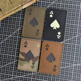 💥夜光背包貼 黑桃 Ace背包貼 死亡卡魔術貼 戰術士氣章 補丁 軍迷背包貼 反光臂章 胸章 背包貼 VZCV