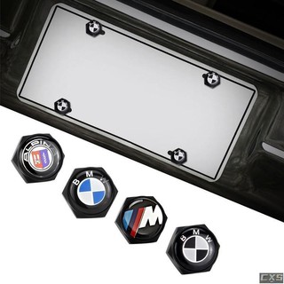 3專用於一套4個 寶馬Alpina M Power汽車改裝車牌螺絲 車牌封固螺絲釘螺絲帽 牌照架固封防盜卡扣 固定安裝牌