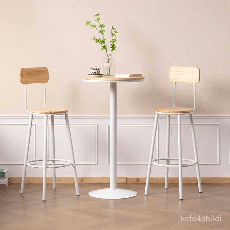 簡約時尚奶茶店咖啡廳休閒吧椅 臺球館觀球椅 餐廳餐椅 陽臺一桌二椅
