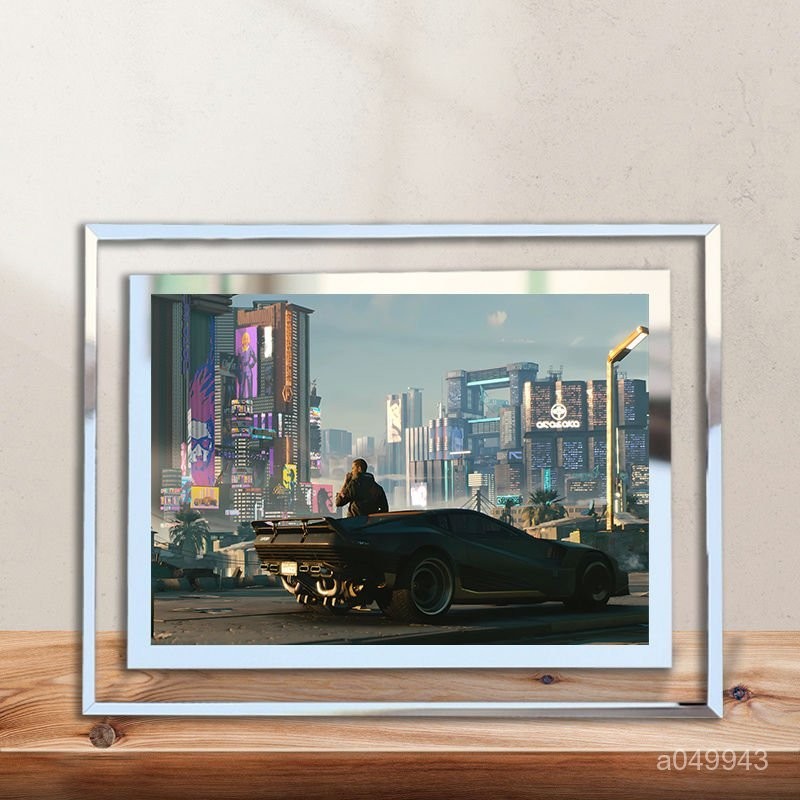 ⚡️Cyberpunk 2077⚡️ 電馭叛客 電馭叛客週邊 邊緣行者 賽博朋克 賽博朋克2077玻璃相框週邊遊戲擺臺水