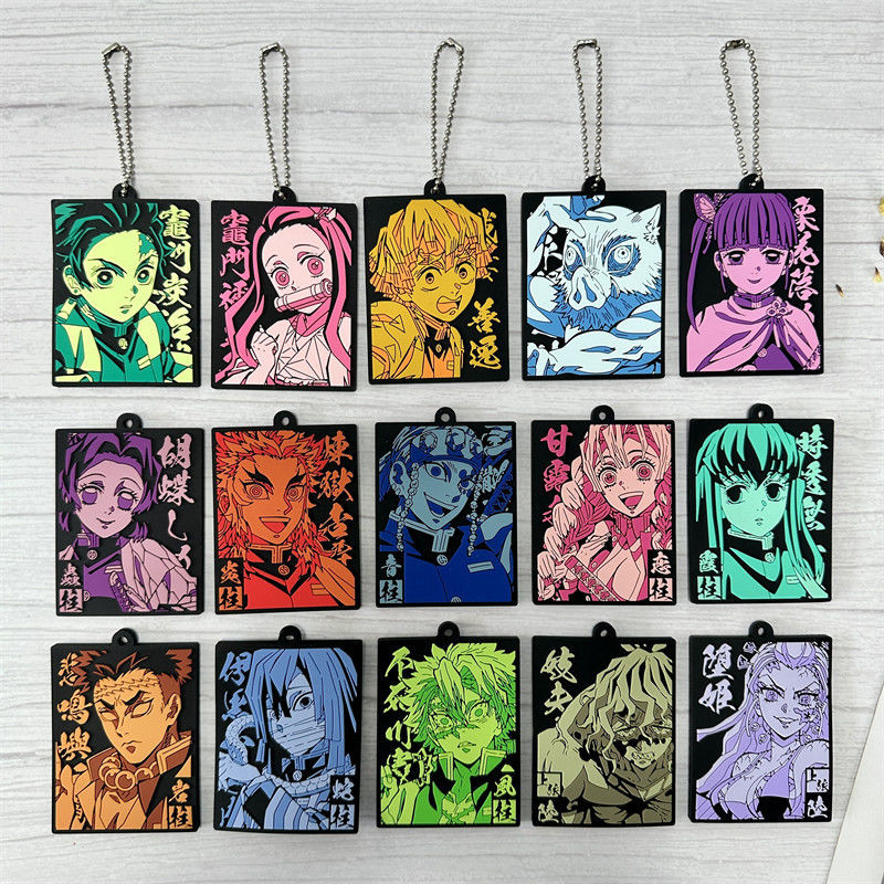 🎀小新の雜貨鋪🎀鬼滅之刃日單散貨正版橡膠掛件禰豆子鑰匙鏈眼鏡廠萬代一番賞墮姬