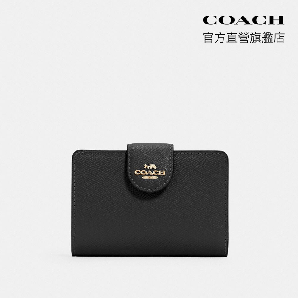 【COACH】中 拉鏈錢包-IM/黑色(6390)｜官方直營