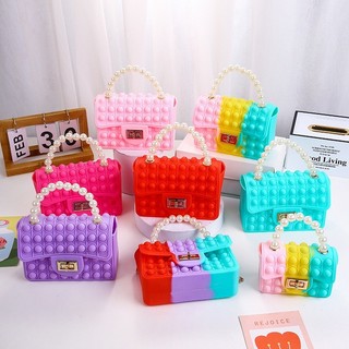 New Fidget Toys Pearl Handbag Antistress Push Bubble Adult C