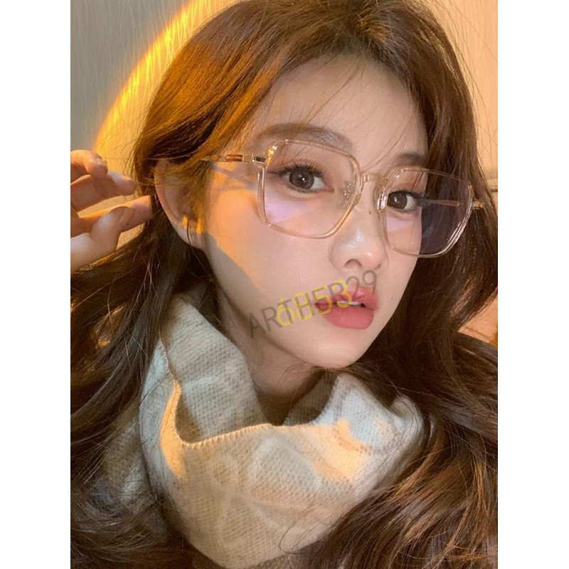 ⚡近視眼鏡⚡全框眼鏡 圓框眼鏡 文青眼鏡 復古眼鏡 網紅潮款時尚眼鏡 女生韓版素顔大方框近視眼鏡 大臉顯瘦眼鏡架