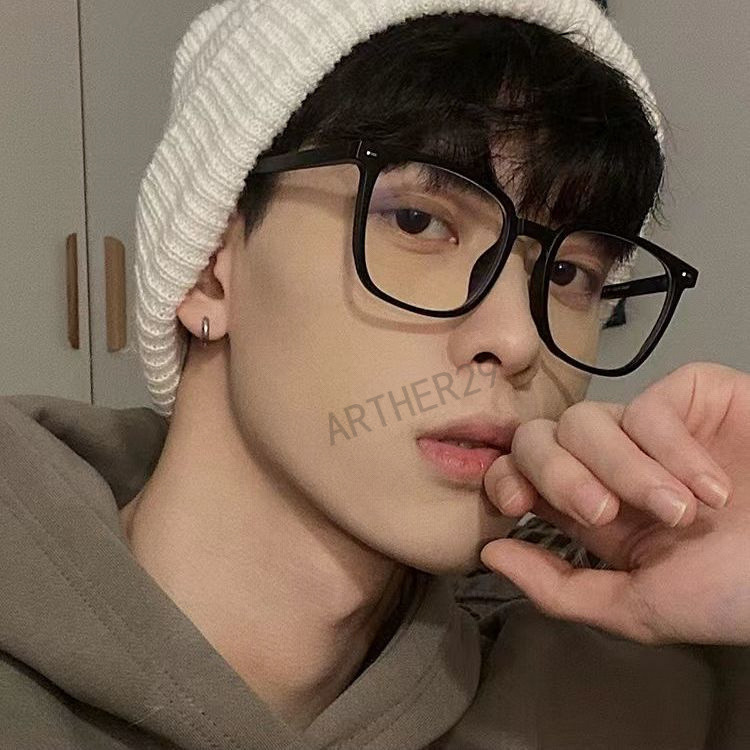 💕近視眼鏡💕黑框近視眼鏡 修顏顯瘦近視眼鏡 男款超輕近視眼鏡 大方框近視眼鏡 可配有度數近視眼鏡 大臉磨砂近視眼鏡