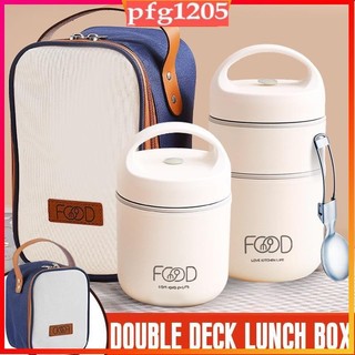2 Layers Portable Lunch Box Breakfast Cup Breakfast Food Sto