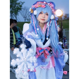 限時秒殺🍊 VOCALOID初音未來cos服2023miku雪初音cosplay女裝lolita冬季套裝