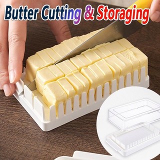 Butter Cutting Storage Box Clear Cheese With Lid Dish Dust-P