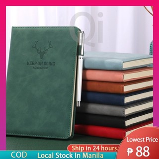 200/360Pages Deer leather Notebook big thick Notebook school