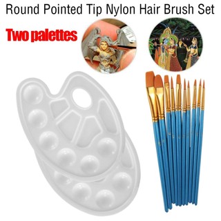 10 sets of pearlescent blue oil brush set watercolor acrylic
