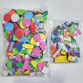 臺現🔥幼兒園早教DIY 手工材料 EVA幾何圖形貼紙 3D立體 馬賽克 貼畫自粘