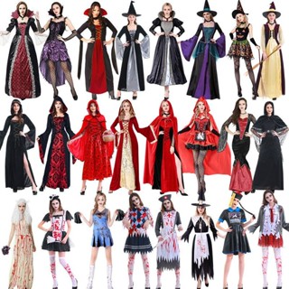 🔥萬聖節裝扮 萬聖節cos服 萬聖節服裝 大人成人鬥篷女巫衣服小紅帽公主裙美人魚演出服 角色扮演服 cosplay服