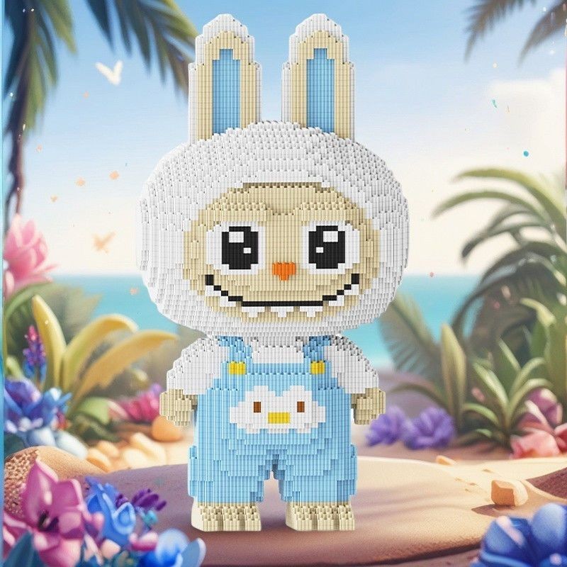 臺灣出貨🔥 立體大號積木擺件 高難度積木 串聯拚裝 巨大70cm兼容樂高積木玩具擺件3d立體拚圖拉布拚裝公仔節日禮物兔