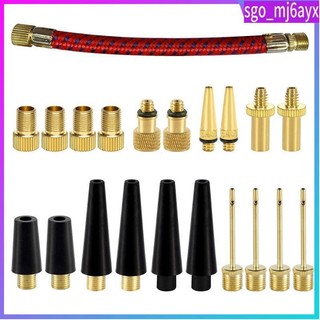 21PCS Bike Tire Valve Adapters, Ball Pump Needle, Adapters K