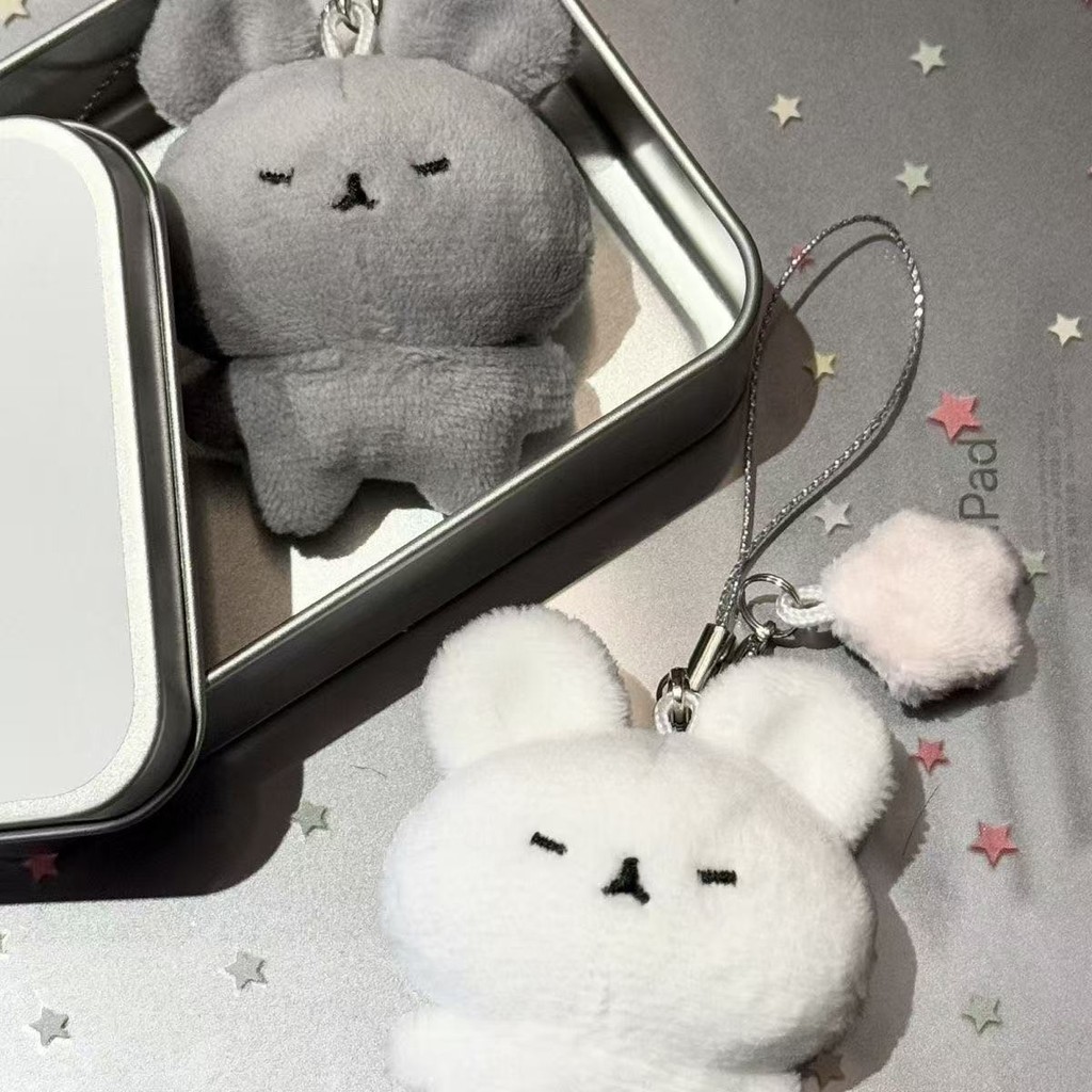 【恬季・小舖】萌萌小白鼠鼠小灰鼠鼠毛絨掛件 公仔書包掛飾送禮物鑰匙扣精致