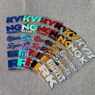 【兩張價】 摩托車贊助商反光貼紙 RK/NGK/KYB 機車通用 川崎裝飾 機車改裝車貼 川崎機車貼 機車車貼 0FlI