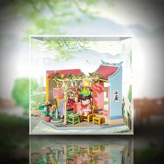 泡泡瑪特展示盒 展示盒 亞克力展示盒 創景展示盒 泡泡瑪特 Nanci 囡茜小暑限定夏落閑庭場景專用 展示盒