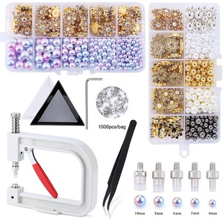 Pearls Machine Plastic Beads Rivet Fixing Setting Machine wi