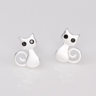 【小Ken先生】韓風｜低致敏｜925全純銀｜動物系列｜我的喵這麼萌｜耳環｜可改夾式