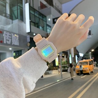 免運🔮獨角獸夏季小方塊電子手錶男女學生ins風防水運動韓版潮流學院風簡約靜音防水手錶女 可愛手錶 考試手錶 指標手錶 