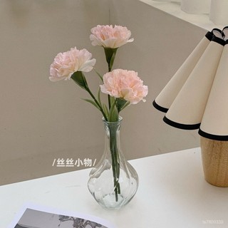【免運出貨】康乃馨假花仿真花擺設房間臥室插花客廳裝飾花藝餐桌擺件幹花花束 A9MN