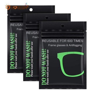 3Pcs Pack / Reusable Nano Glasses Cleaning Cloth / Lens Wipe